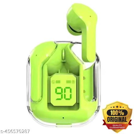 TWS Headphone, Earpod True Wireless Bluetooth Headphone, Bluetooth Headset, TWS earphone, Sweat Proof, 10mm HD Drivers, Compatible for all Smartphones - GREEN