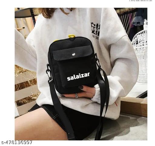 Canvas Crossbody Sling bag for Casual Party Bag Purse with Adjustable Shoulder Strap and Printed Design for Girls