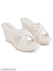 IKAGI Women Fashionable Comfort Wedge Heel Slip-on Sandal For Women & Girls