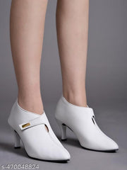 Shoetopia Pointed Toe White Pumps For Women & Girls