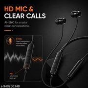 Wireless Bluetooth Neckband Earphones – Magnetic Sports Headset with Deep Bass & Noise Isolation