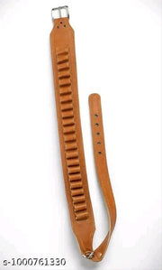 12 Bore Cartridge Leather Belt Tan- Genuine Leather Shotgun Shell holder belt for hunting
