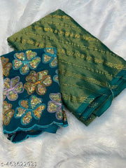 designer fancy brasso saree