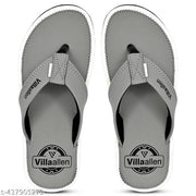 Villaallen Stylish men slippers and flip flop color grey