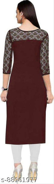 Casual American Crepe Round-Neck 3/4th Length Sleeves (45"Inches)