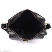 LANDMINE Crossbody Genuine Leather Sling Bag For Men Black | Messenger bag | Shoulder Bag - Travel Bag Adjustable Strap