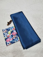 ORGINAL SATIN SILK SAREE WITH DIGITAL PRINT BLOUSE