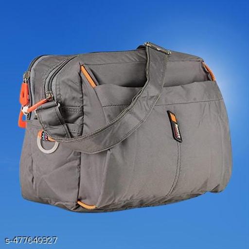 Crossbody Polyester Messenger Sling Bags For Men's & Women's || Office College & Travel Using One Side Sling Bags || Slim Bag for Office, Cash, Business Collection, Travelling || Sling Bag || (Grey)