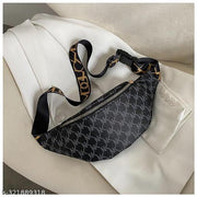 Small Bag Foreign Style Fashion Shoulder Messenger Bag Light and Simple Ladies Chest Bag(Black)