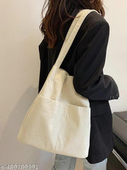 Eco-Friendly Corduroy Tote Bag |  Women Shoulder Bag | Stylish & Comfort Women's Cotton Bag | Canvas Shoulder Purse Reusable Grocery Bag | Outer Pockets, Utility Bag Travel & Daily use
