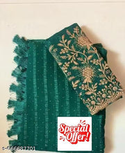 Chiffon Bollywood Saree With Separate Blouse Piece