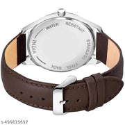 Dual Time Date Display Radium Dial Magnetic Belt Analog Watch,ONIR Premium Quality Quartz Analog Watch for Men, Glass Date Display Dial,