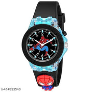 KIDS WATCH BEST WATCH GIRL AND BOY WATCH 3D CARTOON WATCH 3D CARTOON CARACTER Watch for Kids HELLO KITTY Digital Lighting Glowing Kid Watch with LIGHT for Boys and Girl ((Multicolor Kids Watch) [3-10 Years]