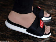 MRJ1455 Men's Black Synthetic Leather Daily Casual Slipper