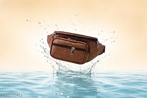 Latest Men Women Leather Waist Pack Travel Bags For Moneyy| Belt| Cards |Mobile| Documents| Kit| Books and Bills Dairy Pouch Cross Side Bag For Men Women .With Belt Stylish Small Luggage Accessories Bag I Waist Bags I Fanny pack.