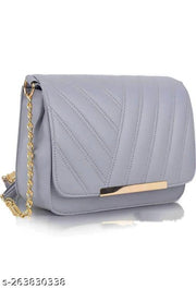 Elegant Quilted PU Leather Sling Bag for Girls/Womens | Stylish Chain Strap Crossbody Bags For Girls