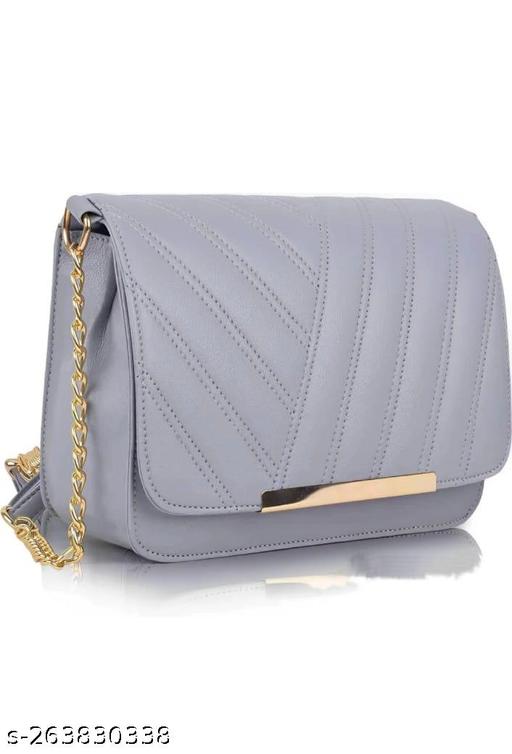 Elegant Quilted PU Leather Sling Bag for Girls/Womens | Stylish Chain Strap Crossbody Bags For Girls