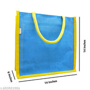 Juteka Multicolor, Eco Friendly, Multipurpose Jute Bag with Zipper Closure