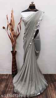 NEW FENCY GEORGETTE CUT WORK SAREE
