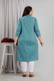 Anksdeep Creations cotton kurti for women plus size kurti daily wear kurti big size kurti rama green kurti