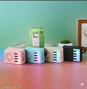 Portable Bluetooth Speaker with RGB LED Light, High Bass Wireless Speaker for Mobile/Laptop