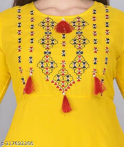 Women Embellished Viscose Rayon Anarkali Kurta