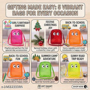 SPOCCO | Cartoon Eyes Transparent jelly Sling Bags for Kids Girls Boys | Cute Cartoon Eyes Clear Crossbody Bag | Birthday Return Gift Party Favor | Waterproof PVC | Assorted Colors