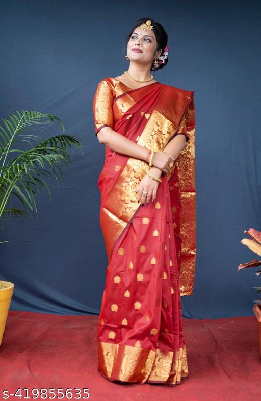 Lassitude Soft Banarasi Silk Saree With Lissome Blouse Piece
