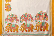 KALAMKARI PRINTED KHADI SILK SAREE KALAMKARI PRINTED KHADI SILK SAREE