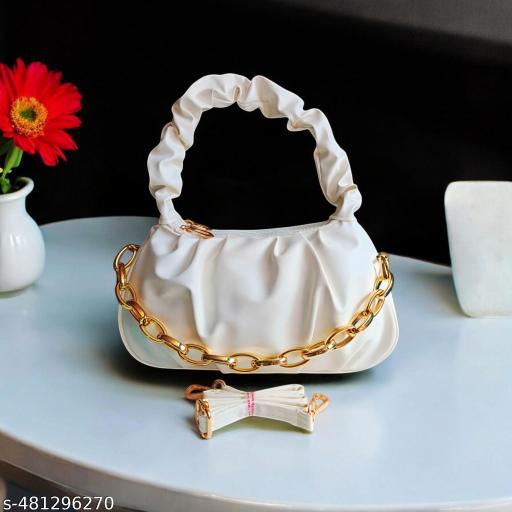 "Stylish Pink Handbag for Women with Chain Strap | Designer Ladies Purse | Shoulder Bag for Girls | Trendy Faux Leather Handbag for Office, Party, Daily Use | Spacious Fashion Accessories Bag"