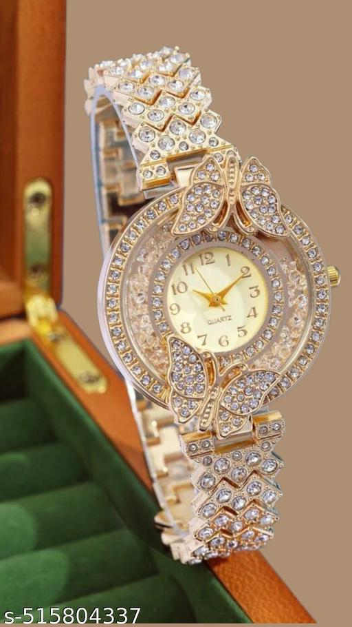 M3 Trader butterfly Watch With Diamond Cover Strap And Butterfly Design Case Watch For Women And Girls Vintage Collection