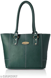 Fostelo Women's Vegan Leather Everly Handbag Shoulder Bag Ladies Purse (Green) (Large)