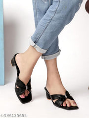 Women Block Heel Sandal Glass Heel | Sandal for Women | Casual Heel Sandal for Party | Women Footwear | Slipper For College Girls