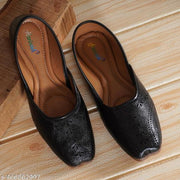 Duosoft Bellies for Women | Soft Comfortable | Breathable | Fashionable | Stylish | Trendy | Super soft | Lightweight | Anti-Slip Sole | Indoor & Outdoor | (DW-0201)(Black)