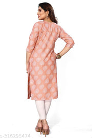 Women Printed Crepe Straight Kurti