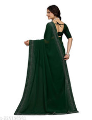 latest hotfix daimond siroski work modern look beautiful saree