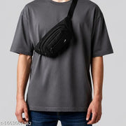 Waist Bag, Multi-Pocket Lightweight, Durable Compact Fanny Pack (Black)))
