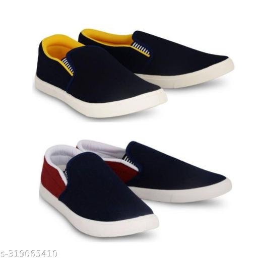 Pack of 2-2s combo shoes for men| black red-blue black- t blue combo shoes in color| comfortable and walking shoes for men