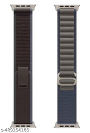 Trail Loop Alpine Loop Bands/Straps Compatible with Watch 49mm 45mm 44mm 42mm, Adjustable Velcro Premium Strap for iWatch Ultra & Ultra 2 Series SE 8 7 6 5 4 3 2 1. (Only 2 Pcs Trail Loop Strap, Watch NOT Included) Alpine Trail Blue Combo Pack of 2