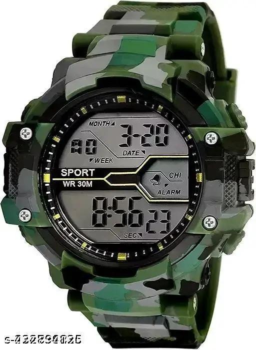 Camouflage Army Plastic Men Sports Watches