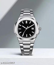men watch , boy watch , watch boy ,watch boys , watch for men , Day Date Functioning Stainless Steel Chain Watch for Men
