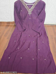 Embroidery work Daily wear kurti embroidery work on neck and allover kurti.