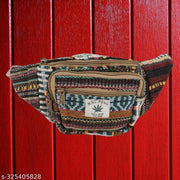 MYRIAD waist hemp bag Sustainable Hemp Waist Pouch for Conscious Consumers Adventure-Ready Hemp Fanny Pack: Explore in Style Size-(30 x 12 CM)