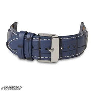 22mm Blue 8 Colors Leather Watch Band, Genuine Leather Replacement Wrist Strap for Men & Smart Watch for All 22mm