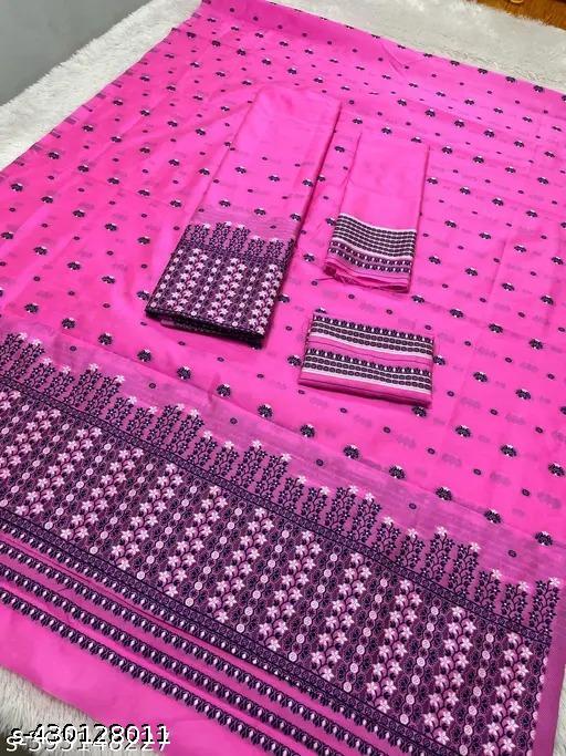 Poly Silk Mekhela Chador Only Assamese Iteam Mekhala Sador Polypat By Nehu Designers……