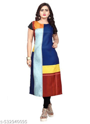 Women's and Girls Digital Print Crepe Aline Straight kurti new arrival