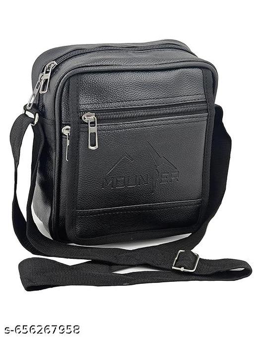 Stylish PU-Leather Sling Travel Office Messenger One Side Shoulder Bag for Men, Women & Boy