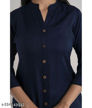 MANDARIAN COLLAR KURTI WITH POCKET