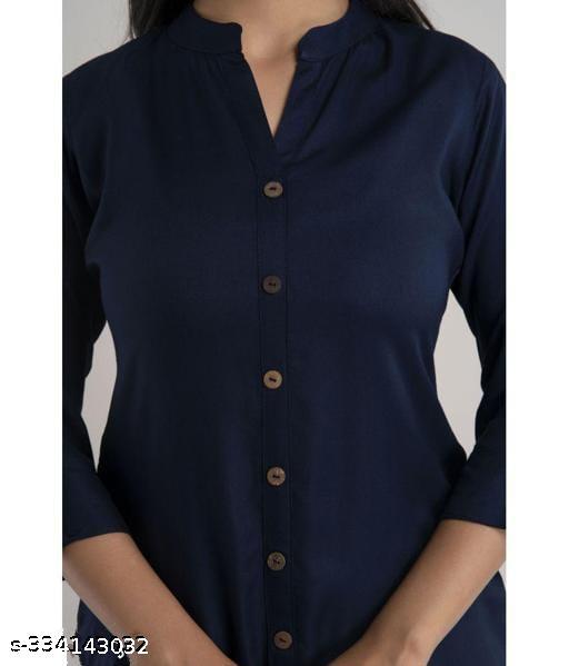 MANDARIAN COLLAR KURTI WITH POCKET
