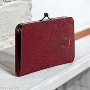 Trendy Classic Wallet For Women maroon